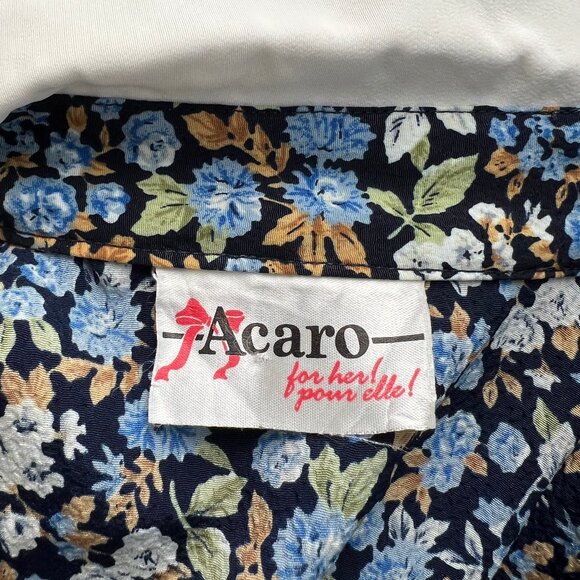 Vintage Floral Peter Pan Collar Midi Dress Long Sleeve Preppy Cottagecore French - Picture 5 of 7